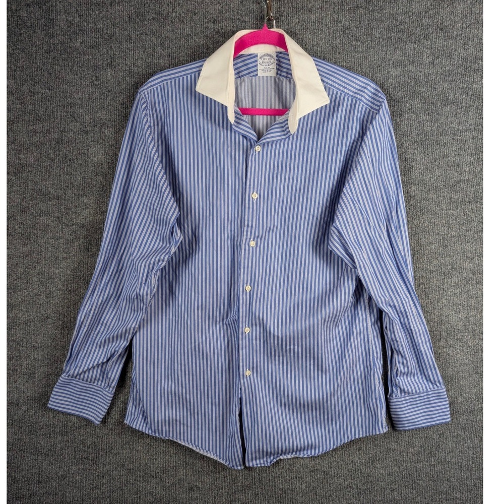 Brooks Brothers Makers Slim Fit Egyptian Cotton Striped Dress Shirt 15.5-34